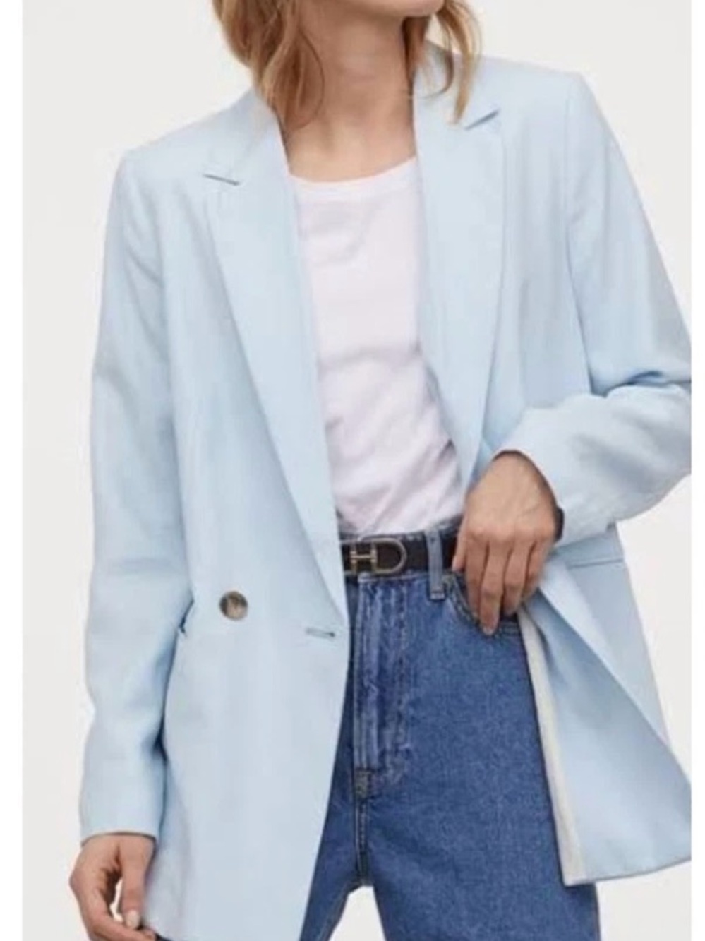 H&M Baby Blue Women's Blazer Jacket